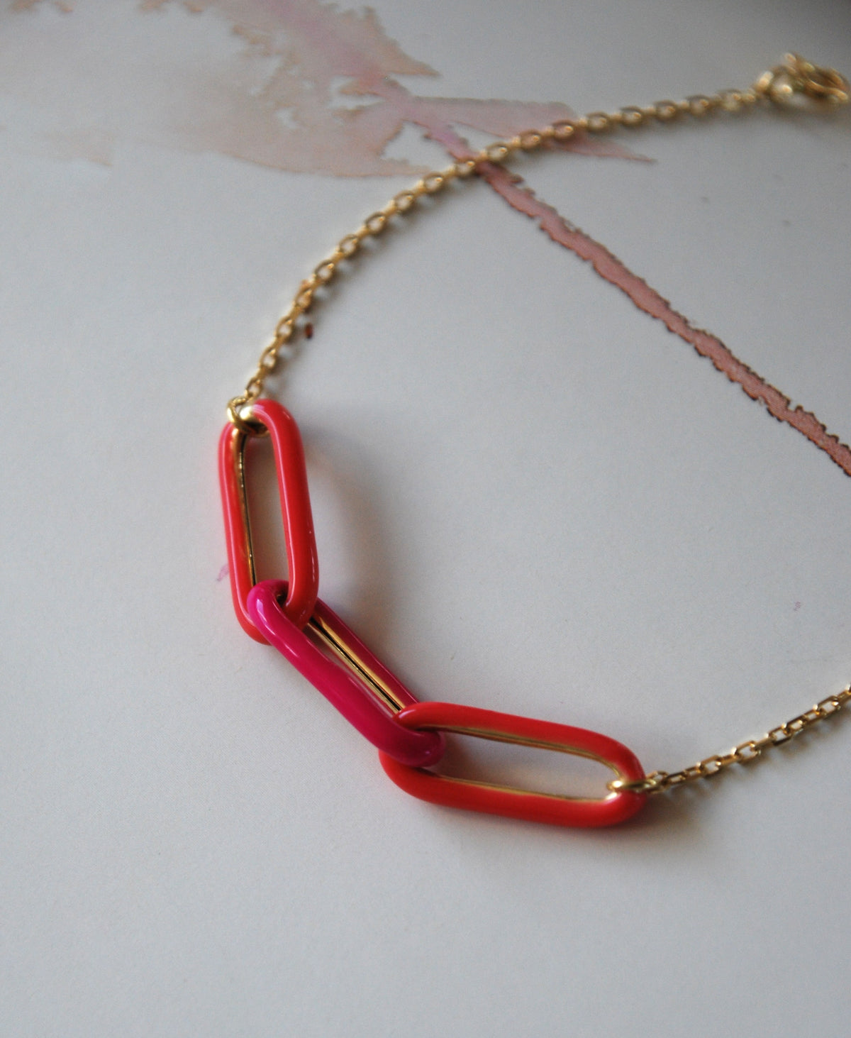Bracciale paper clip smalto
