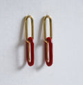 Orecchini paper clip smalto